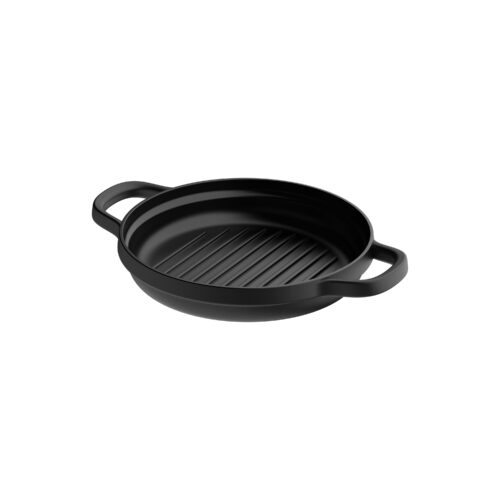 ENAMEL CAST IRON ROUND GRILL PAN 26CM