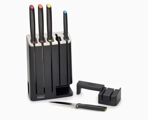 Elevate Slim Block5-Piece Knife Set With sharpener