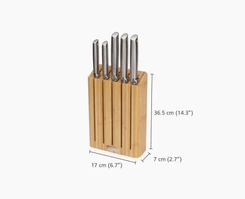 Elevate Steel Knives Bamboo 5-Piece Set