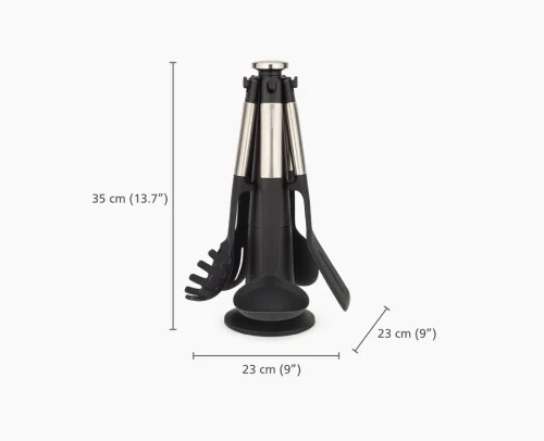 Elevate Stainless-Steel Silicone 5 Piece Utensils