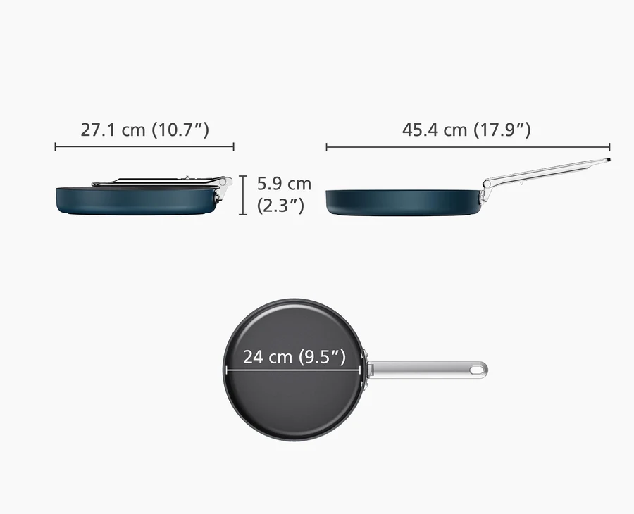 Space Ceramic Non-Stick 24Cm Blue Frying Pan - Image 3