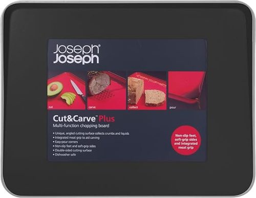 Cut & Carve Plus Chopping Board Black