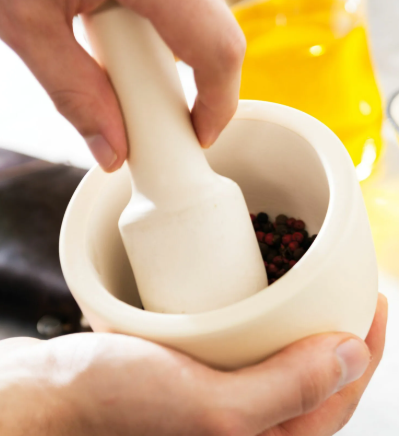 STONEWARE COVERED MORTAR &PESTLE - Image 3
