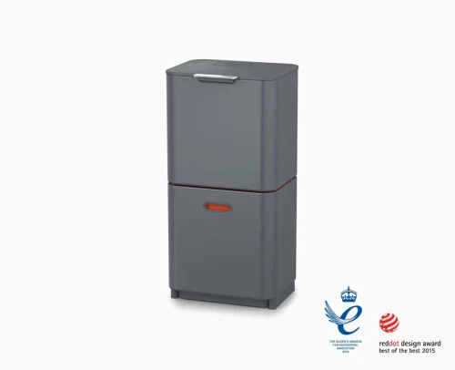 Totem Max 60L Grey Waste & Recycling Bin
