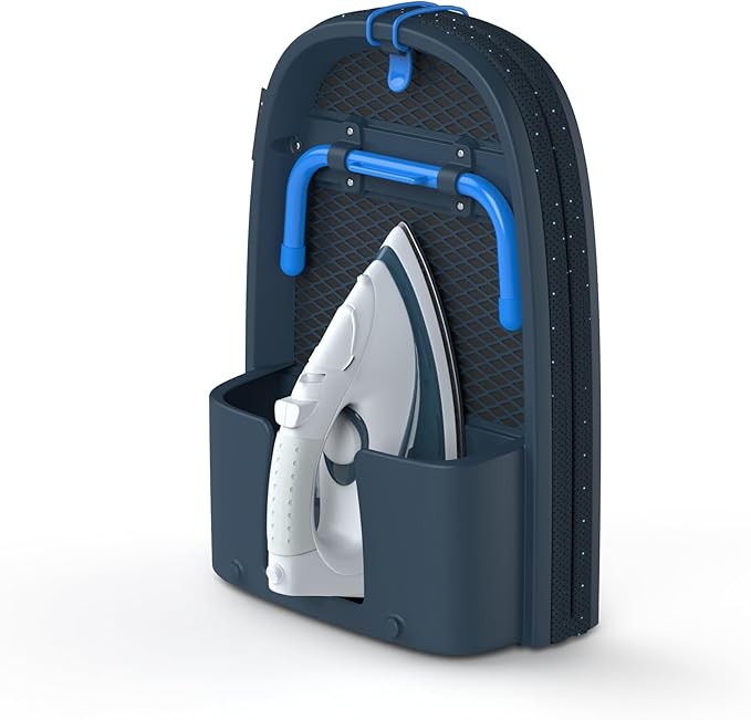 Pocket 90Cm Plus Folding Blue Ironing Board - Image 4