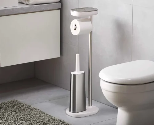 Easystore Plus SS Toilet Roll Holder With Brush
