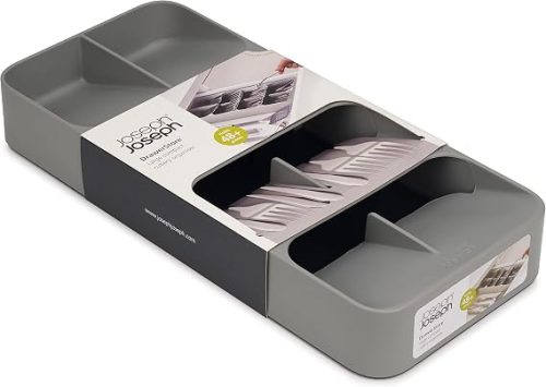 drawstore large cutlery organiser grey