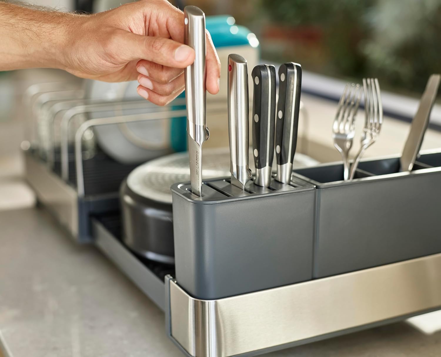 Extend Max Stainless-Steel Expandable Dish Drainer - Image 6